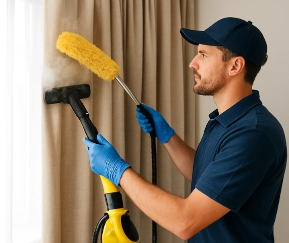 Trusted drapes cleaning technician Matty Curtain Cleaning braeside-vic QLD