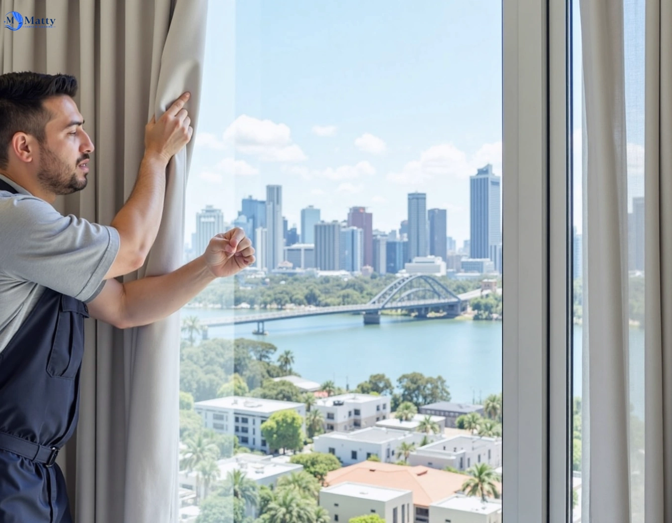 Professional curtain steam cleaning service braeside-vic QLD by Matty Curtain Cleaning